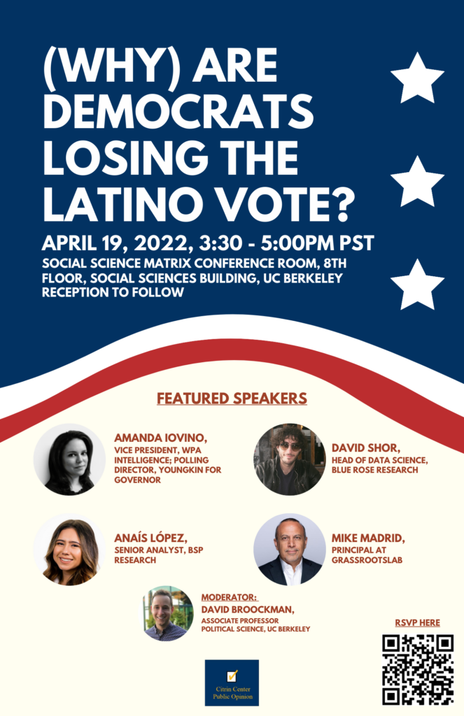 Event flyer photo: Why Are Democrats Losing the Latino Vote?